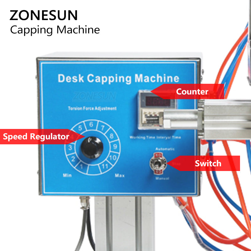 ZONESUN ZS-XG6100 Máquina de tampar semiautomática pneumática de mesa