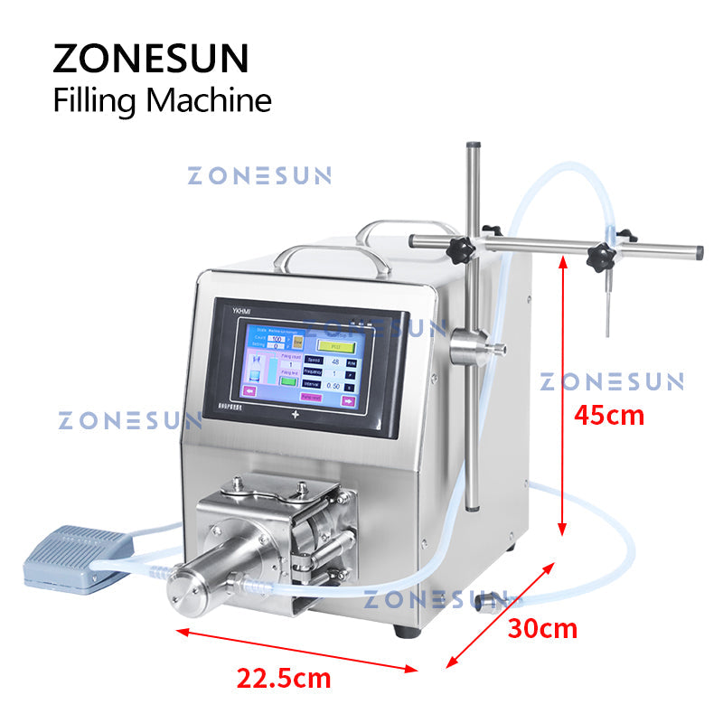 Máquina de llenado de líquidos con bomba de cerámica de boquilla única ZONESUN ZS-CPYT1S 