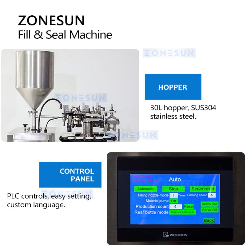 ZONESUN ZS-FXAP16 Automatic Paste Filling Tube Edge Folding Sealing Machine Filling Machine ZONESUN 