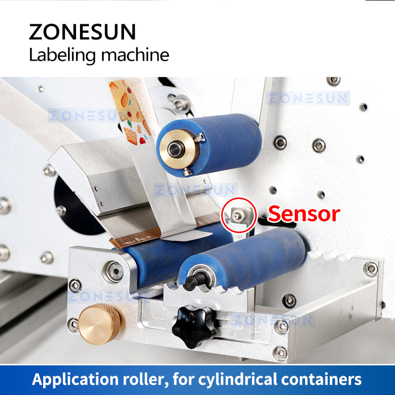 Máquina etiquetadora de botellas redondas de un solo lado y doble cara ZONESUN ZS-TB130 