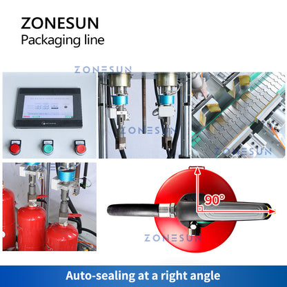 ZONESUN ZS-FE1 Extintor de Incêndio Automático Enchimento Selagem Rotulagem Linha de Produção 