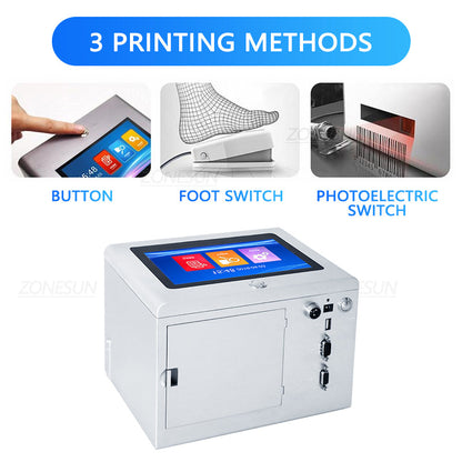 Máquina de codificación de fecha de inyección de tinta de mesa ZONESUN ZS-TIP127 