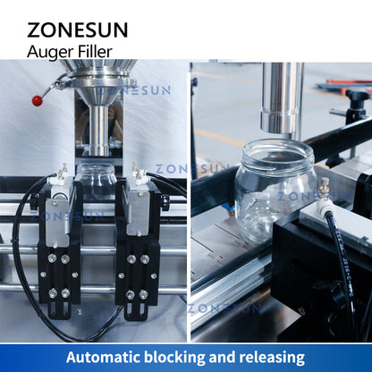 ZONESUN ZS-FM5A Servo Motor Automático Auger Máquina de Enchimento de Alimentação de Pó 