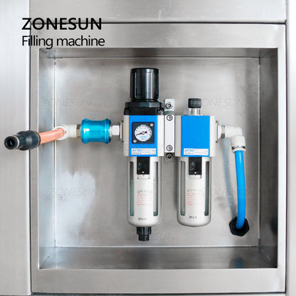 ZONESUN ZS-VTPF2 Máquina automática de llenado de líquido de pasta con cabezales de doble seguimiento