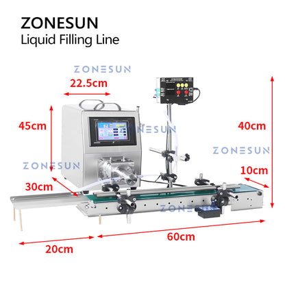 ZONESUN ZS-DTCP1 Máquina automática de enchimento de líquido com bomba de cerâmica de bico único