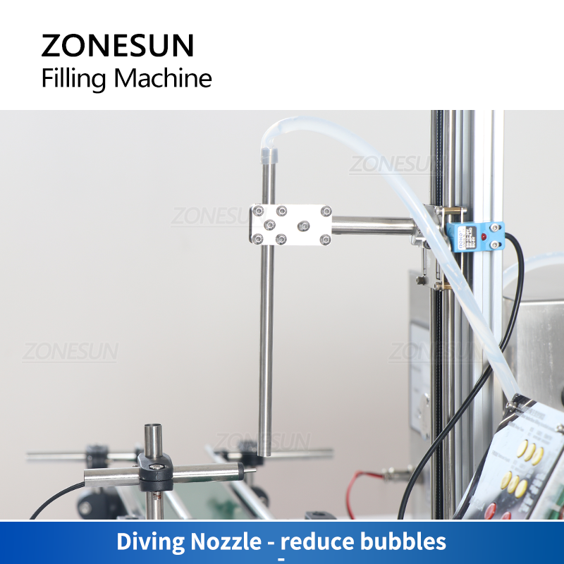 ZONESUN ZS-DTMP1D Máquina de enchimento de líquido com bomba magnética de bico de mergulho único com transportador 