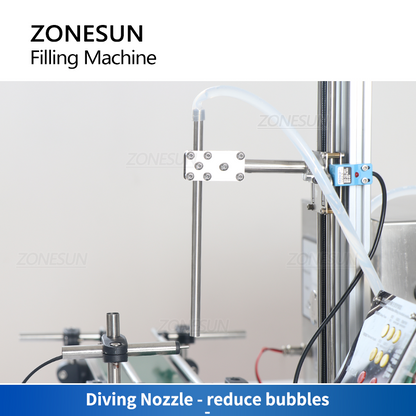 ZONESUN ZS-DTMP1D Boquilla de buceo individual Bomba magnética Máquina de llenado de líquidos con transportador