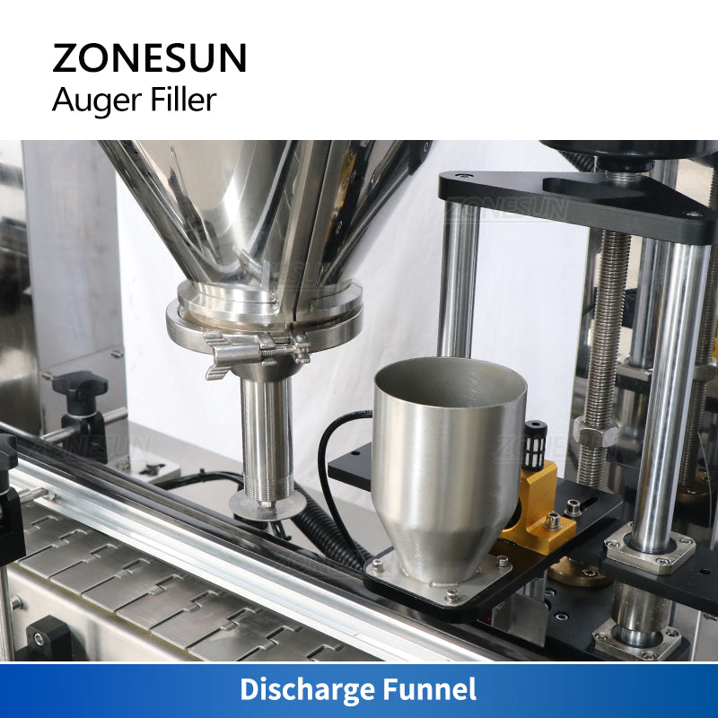 ZONESUN ZS-FM4A Máquina automática de enchimento de pó servomotor de 3 cabeças 