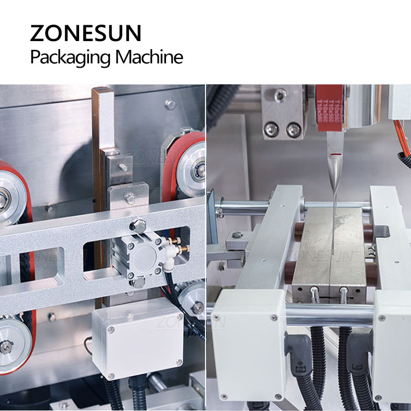 ZONESUN Máquina automática de sellado, llenado y pesaje de polvo de componentes electrónicos de 10 cabezales