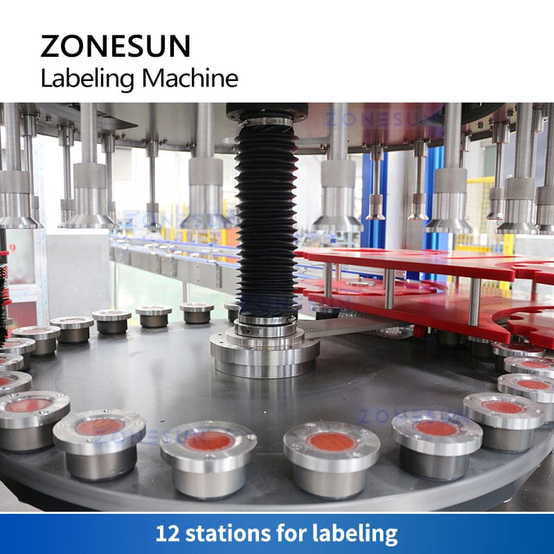 ZONESUN ZS-GTB12 Automatic Hot Melt Glue Round Bottle Labeling Machine Labeling Machine ZONESUN 