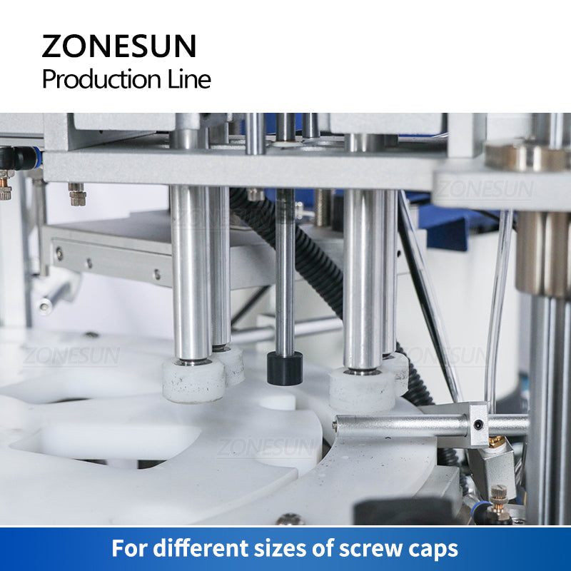 ZONESUN ZS-FAL180Z2 2 Nozzles Magnetic Pump Liquid Filling Capping Round Bottle Labeling Machine With Bottle Unscrambler