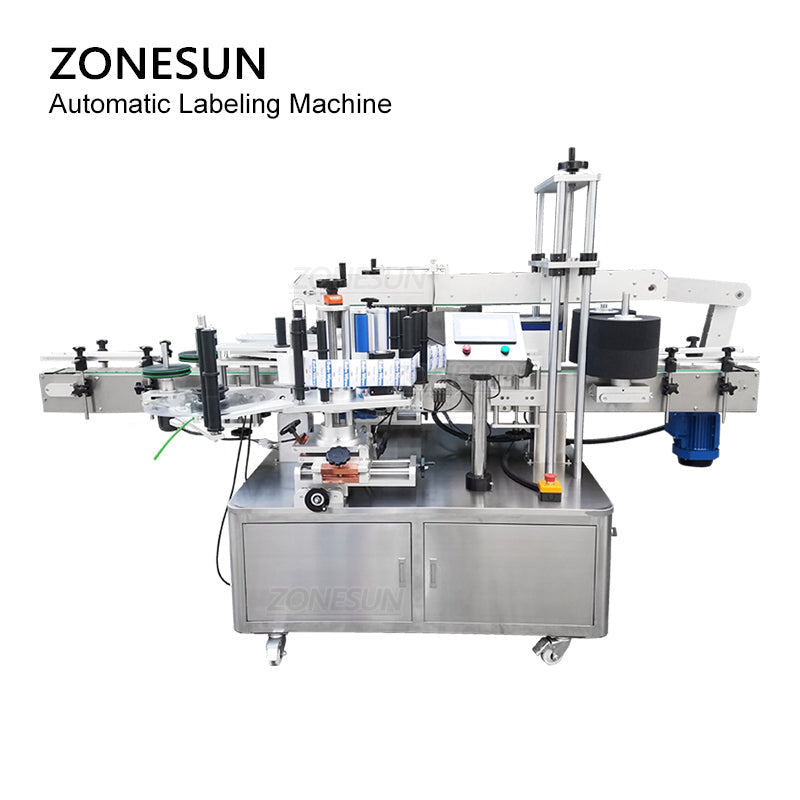 ZONESUN ZS-FAL180P2 Máquina de rotulagem de garrafas redondas e tampadoras de líquido