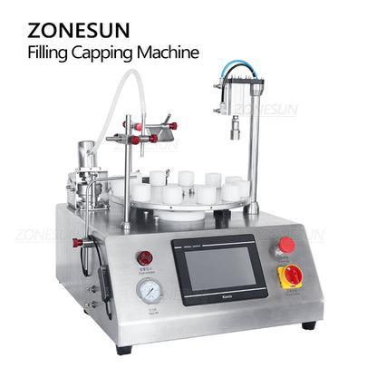 ZONESUN ZS-AFC1CP Máquina rotativa de llenado y tapado de líquidos con bomba de cerámica 