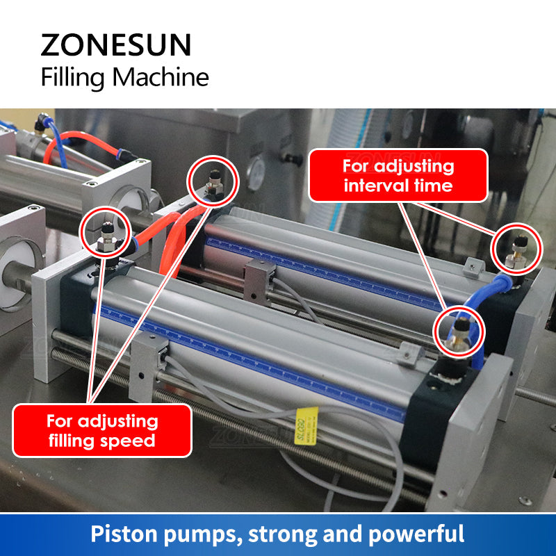 ZONESUN ZS-DTPT2 Automatic Pneumatic Piston Pump Paste Filling Machine with Mixing Tank & Feeding Pump