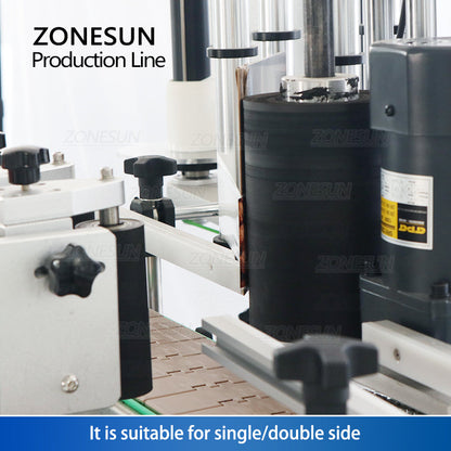 ZONESUN ZS-FAL180X4 4 Boquillas de buceo Bomba magnética Llenado de líquidos Tapado Máquina de etiquetado de botellas redondas con Descodificador 