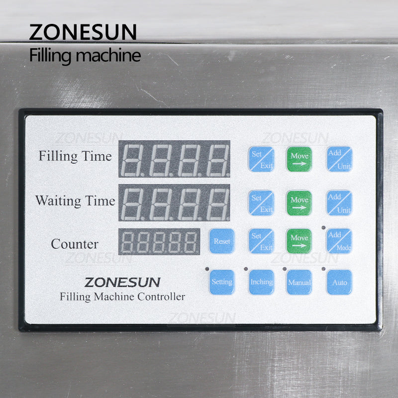 ZONESUN ZS-DPYT12P Máquina semiautomática de llenado de líquidos con bomba de diafragma de 12 boquillas