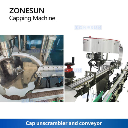 ZONESUN ZS-XGFX-6G Automatic High Speed Rotary Capping Machine Capping Machine ZONESUN 