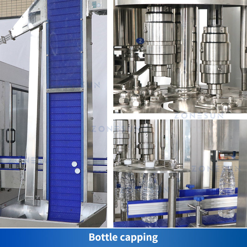 ZONESUN ZS-AFC883 Liquid Bottle Rinsing Filling Capping Production Line