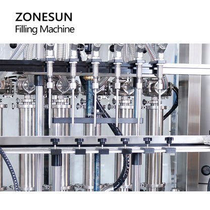 ZONESUN ZS-VTFM1 100-1000ml Máquina automática de enchimento de pasta líquida à prova de explosão de 6 cabeças