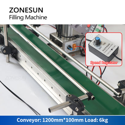 ZONESUN ZS-DTMP1D Boquilla de buceo individual Bomba magnética Máquina de llenado de líquidos con transportador