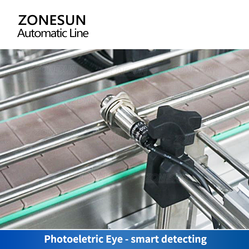 ZONESUN ZS-FAL180X8 4 Heads Piston Pump Liquid Filling Capping Square Bottle Double Sizes Labeling Machine