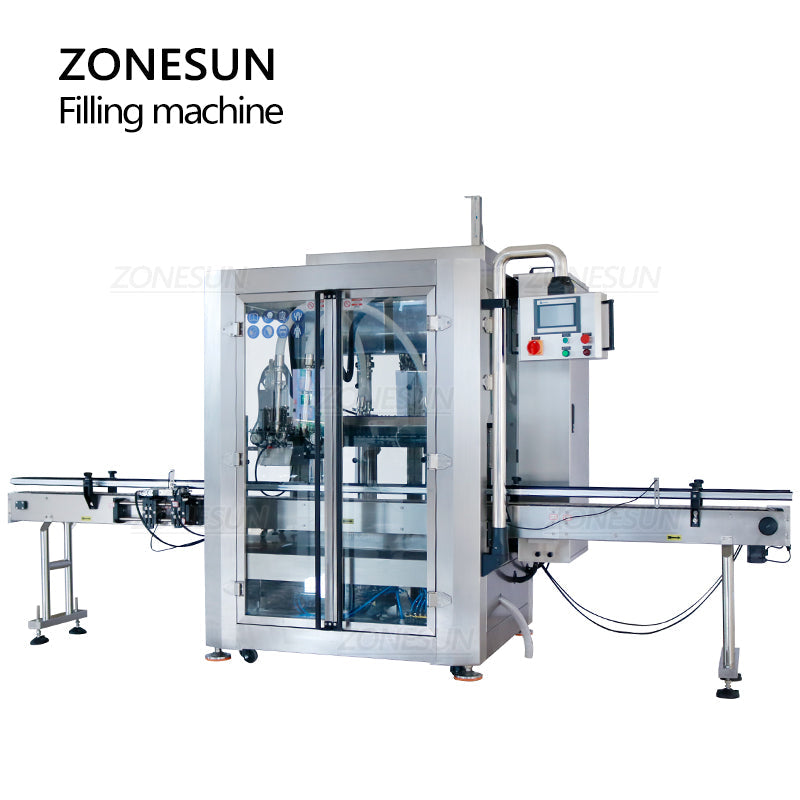 ZONESUN ZS-VTPF2 Máquina automática de llenado de líquido de pasta con cabezales de doble seguimiento