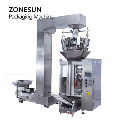 ZONESUN Máquina automática de sellado, llenado y pesaje de polvo de componentes electrónicos de 10 cabezales