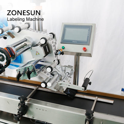 ZONESUN ZS-TB831B Máquina automática de etiquetagem plana de alta precisão para etiqueta transparente normal