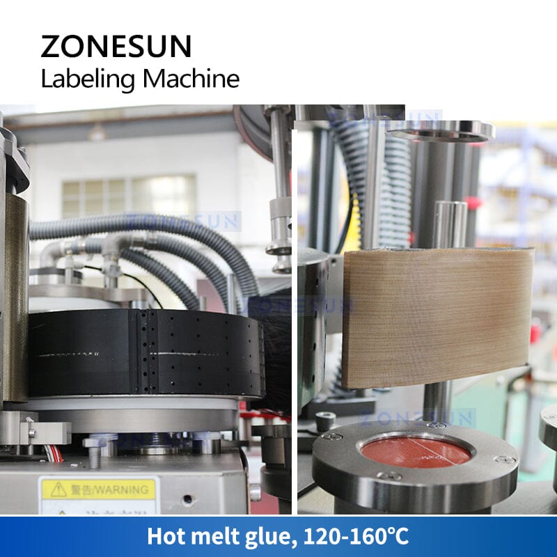 ZONESUN ZS-GTB12 Automatic Hot Melt Glue Round Bottle Labeling Machine Labeling Machine ZONESUN 