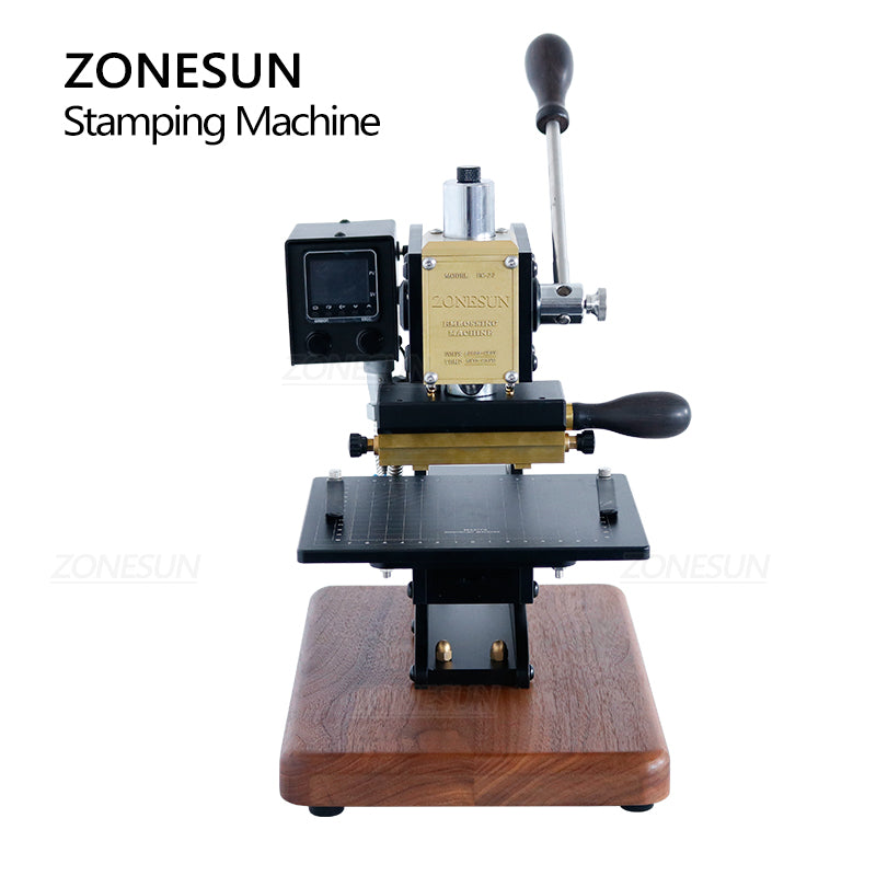 Máquina de estampado en caliente manual ZONESUN con control deslizante de posicionamiento