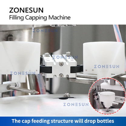 Máquina de llenado y tapado de líquidos con bomba magnética de boquilla única ZONESUN ZS-AFC7 