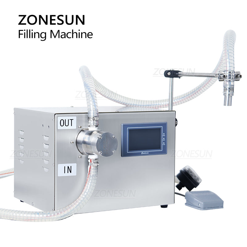 ZONESUN ZS-G25A Semi-automatic High Flow Rate Magnetic Pump Corrosive  Liquid Filling Machine