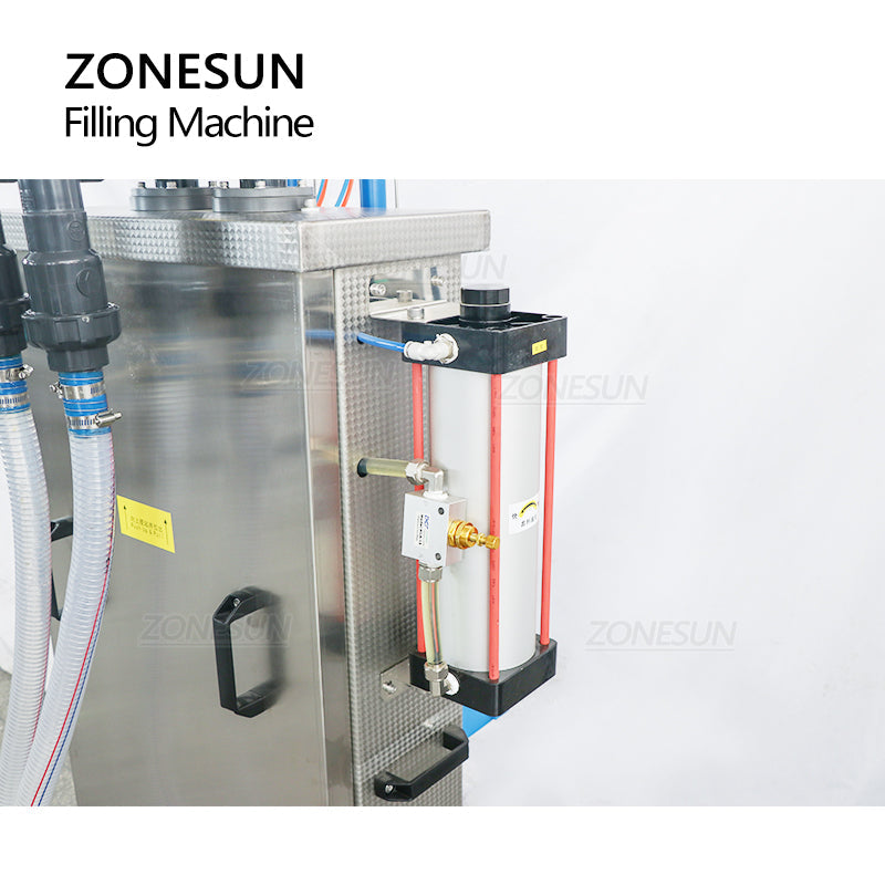 ZONESUN Totalmente Pneumática Semiautomática 2 Bicos Máquina de Envase de Líquidos Corrosivos 