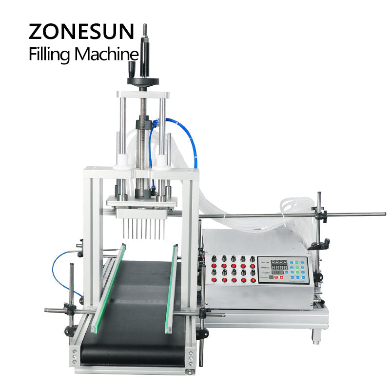 ZONESUN ZS-DTPP10D 10 bicos de mergulho bomba peristáltica máquina de enchimento de líquido 