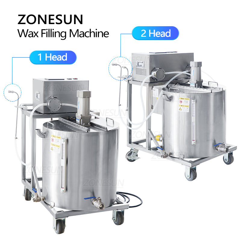 ZONESUN ZS-GTCD Bomba de engranajes semiautomática Máquina de fusión y mezcla de llenado de líquido de cera 