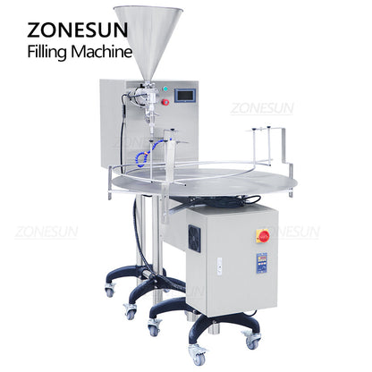 ZONESUN ZS-VTRP1 Servo Motor Rotor Pump Paste Filling Machine with Unscrambler