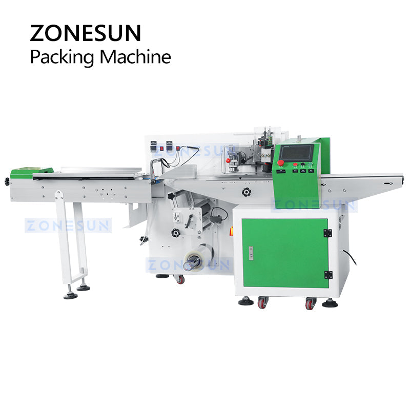 ZONESUN ZS-ZB350X Máquina de embalagem de fluxo horizontal