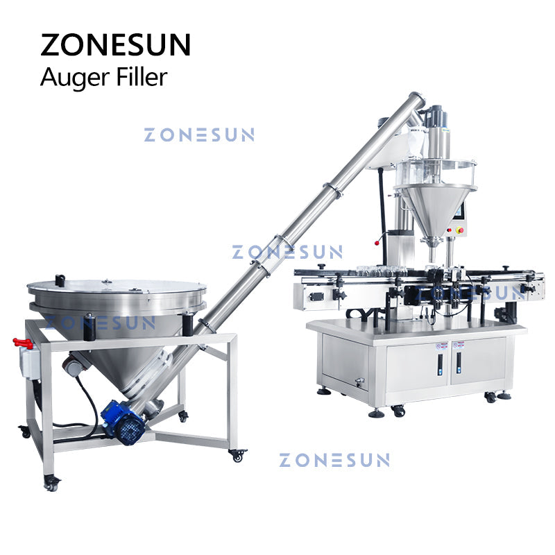 ZONESUN ZS-FM5A Servo Motor Automático Auger Máquina de Enchimento de Alimentação de Pó 