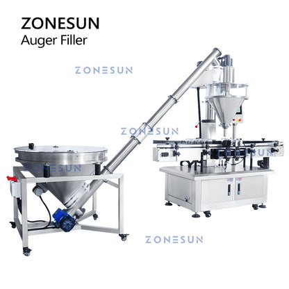 ZONESUN ZS-FM5A Máquina de llenado de alimentación de polvo de barrena automática con motor servo 