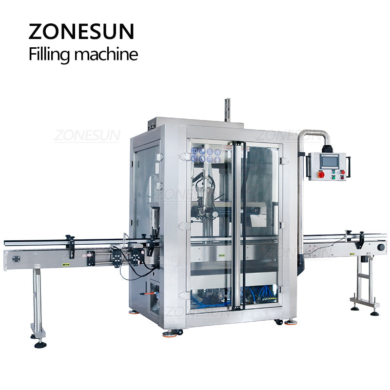 ZONESUN ZS-VTPF2 Automatic Double Tracking Heads Paste Liquid Filling Machine