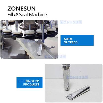 ZONESUN ZS-FXAP16 Automatic Paste Filling Tube Edge Folding Sealing Machine Filling Machine ZONESUN 