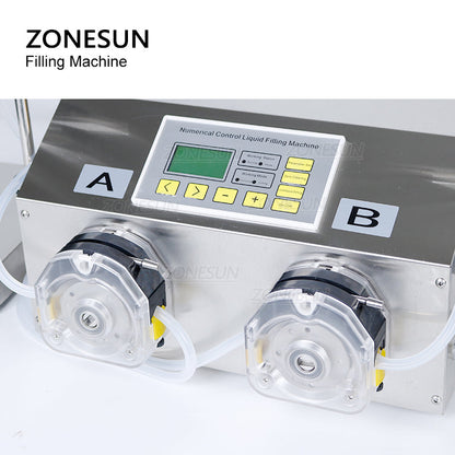 ZONESUN ZS-PP532W 30-6000ml Máquina de llenado de pesaje de líquidos con bomba peristáltica 