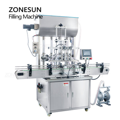 ZONESUN ZS-YT4T-4PM Automatic Paste Filling Machine Wieh Heater And Mixer