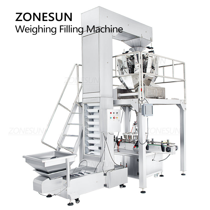ZONESUN ZS-QGF10 Máquina de enchimento e pesagem para alimentação de grânulos 