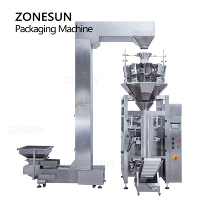 ZONESUN Automatic 10 Heads Eletronic Component Powder Weighing Filling Sealing Machine