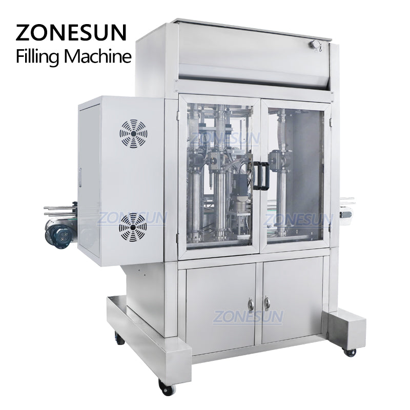 ZONESUN ZS-SV4G 4 Bicos Servo Máquina de Enchimento de Pasta Automática