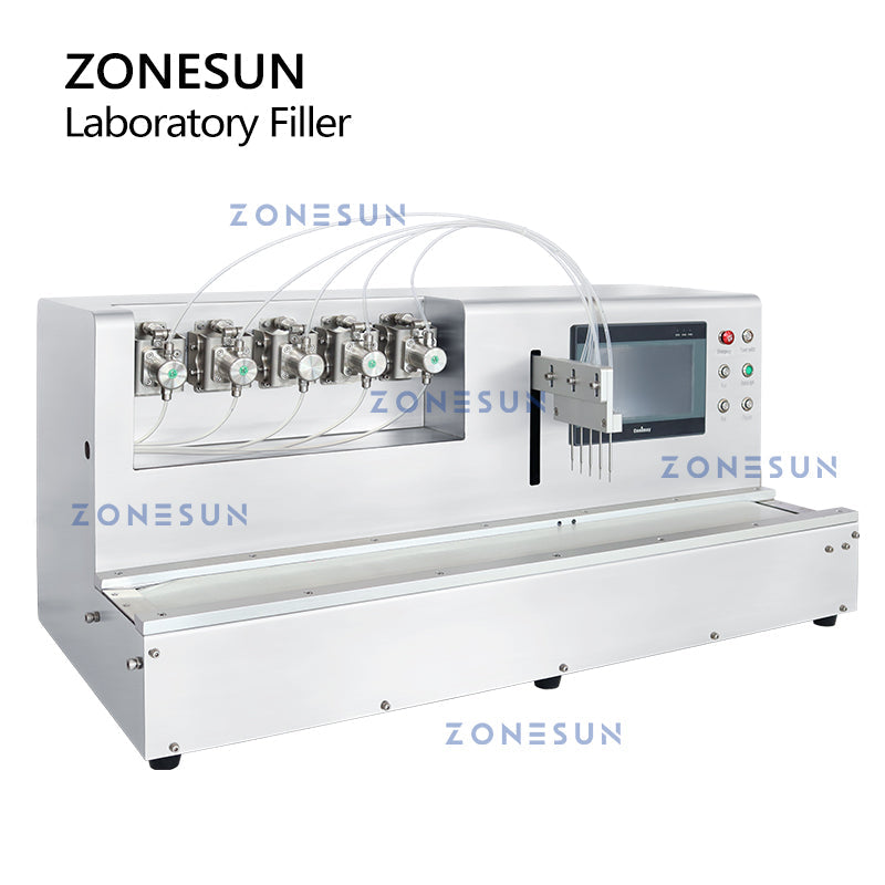 ZONESUN ZS-YTCPD5 5 bicos máquina de enchimento de líquidos com bomba de cerâmica automática 