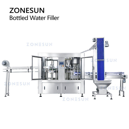 ZONESUN ZS-AFC883 Línea de producción de tapado, llenado y enjuague de botellas líquidas 
