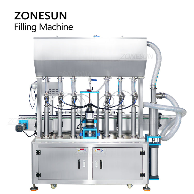 ZONESUN ZS-YT6T-6PX 6 bicos servomotor máquina de enchimento de pasta com bomba de alimentação 