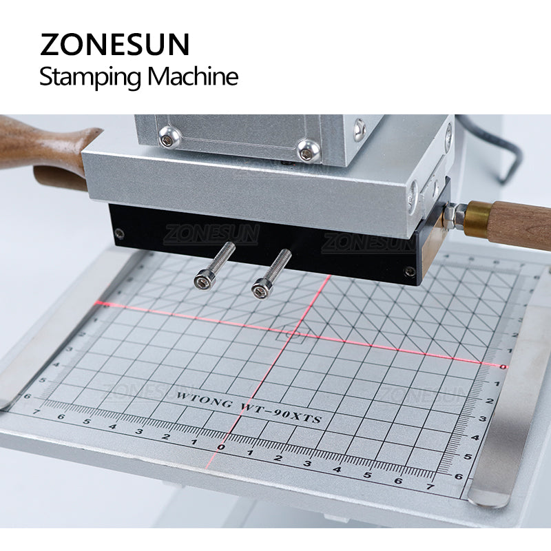 Máquina de estampado en caliente manual ZONESUN ZS-90XTS con localizador infrarrojo